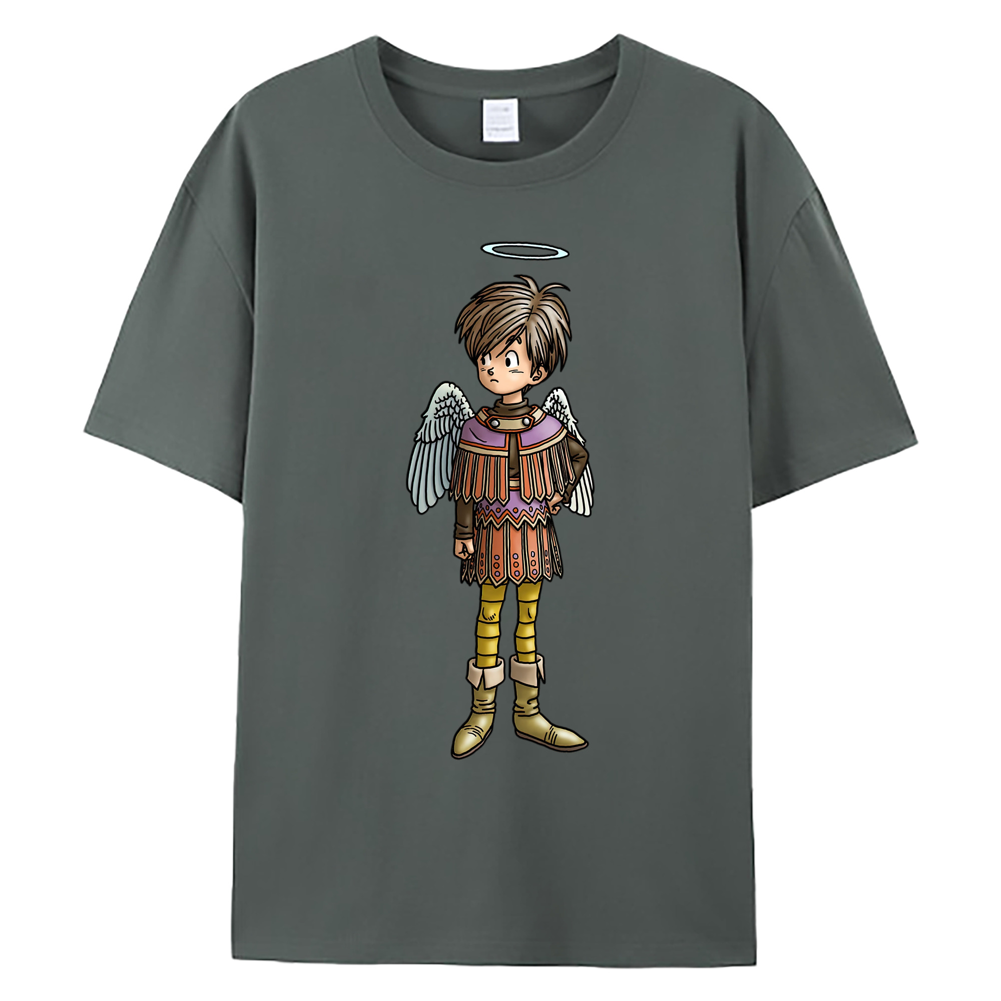 （画像用） ドラゴンクエスト Doragon Kuesuto Dragon Quest 綿100％ メンズ半袖Tシャツ｜肌触りやわらか＆通気性